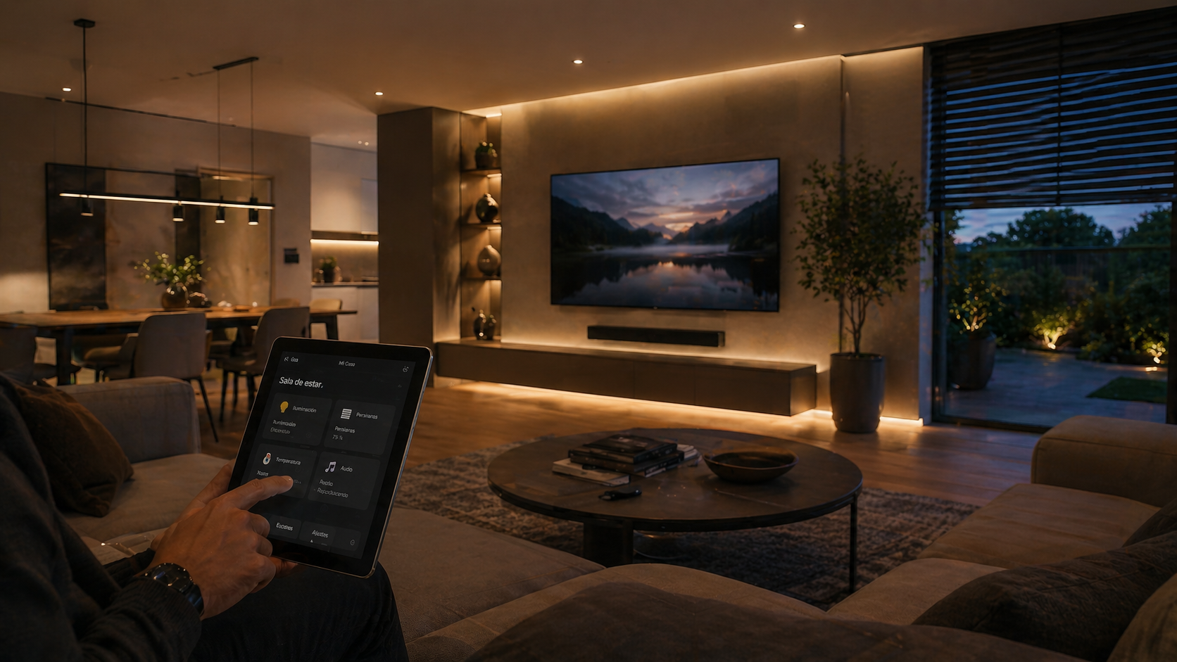 automatización residencial iluminación clima seguridad integrada