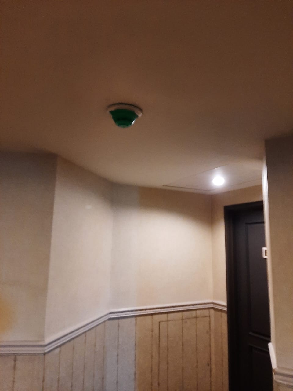 Sistema de detección de incendios con panel y dispositivos